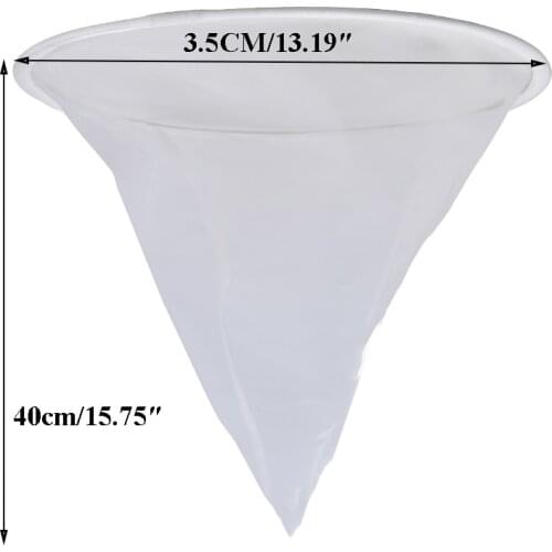 1PCS 150Mesh Honey Flow Mesh Nylon Cone-shape Strainer Filter Fiber Bee Net Knitted White Purifier Nylon Tools bees