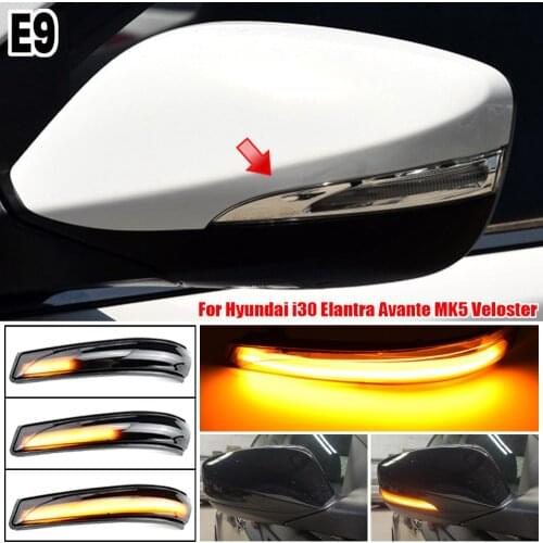 For Hyundai Elantra GT Avante MK5 MD UD 2011-2015 Veloster i30 GD LED Dynamic Side Mirror Indicator Blinker Sequential Light