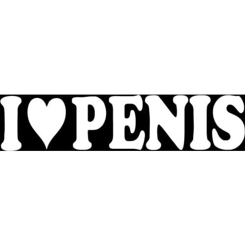 Three Ratels FD433 "I LOVE PENIS" Gay Pride Prank Funny Gag Gift Vinyl Decal Car Window Sticker Car-styling
