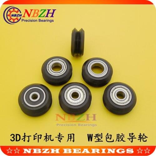 V / W-slot passive 3D printer profile rail wheel 20 Plastic pulley wheel BW25 4*5*6*8*9*10*24.39*10.23