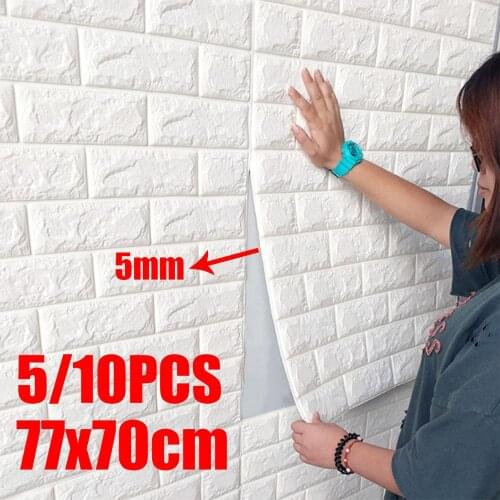 3D Wall Stickers Imitation Brick Bedroom Decor Waterproof Self-adhesive Wallpaper For Living Room Kitchen TV Backdrop Decor