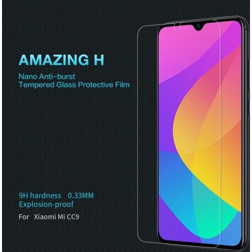 For Xiaomi Mi CC9 Glass Screen Protector NILLKIN Amazing H Anti-burst 0.33MM Tempered Glass for Xiaomi Mi CC9e