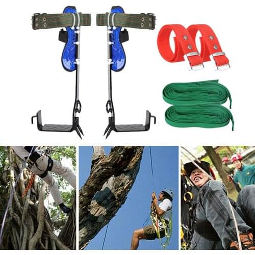 1pc Tree Climbing Spike Set Safety Belt Steel Claw Hard for Camping Hiking Accs