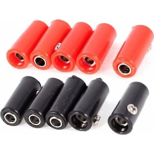 100pcs Copper Audio 4mm Banana Jack Female Socket Coupler Connector Adapter