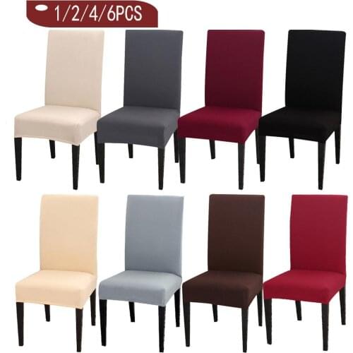 31 Solid Color Chair Cover Spandex Slipcovers For Dining Room Stretch Elastic Chair Covers Banquet Hotel Kitchen Wedding