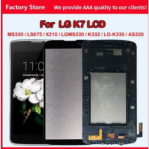 5.0' For LG K7 3G X210 LCD Display Touch Screen Digitizer Assembly For LG K7 LTE 4G MS330 AS330 K332 K330 X210DS L51AL L52VL LCD