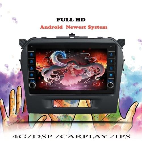 Android 10.0 Car Radio For Suzuki Vitara 4 Multimedia Video Player Navigation Stereo GPS 2014 2015 2016-2018 2 din DVD Head Unit