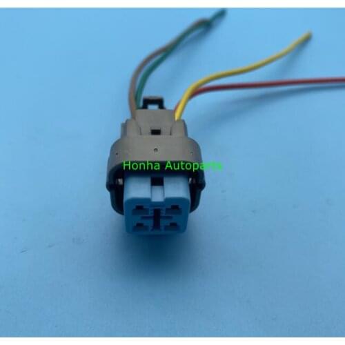 Free shipping 20/50/100pcs 4 pin 2.2mm Gasoline Pump Plug Fuel Pump Connector With 15cm 18AWG Wire Pigtail 6189-6887