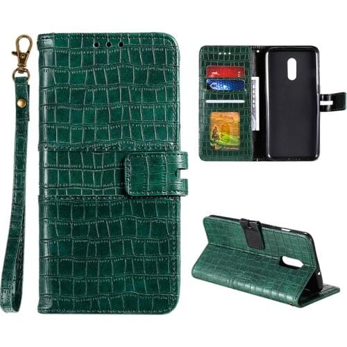 For Oneplus 7 7 Pro Case Business Crocodile Pattern Flip Leather Wallet Purse Case For One Plus 7T 1+7 Stands Phone Cases Cover