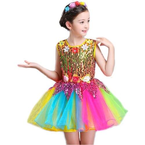 Girls Ballet Dress For Children Girl Dance Dress Kids Sequins Ballet Costumes For Girls Tutu Dance Girl Stage Dancewear For Boy