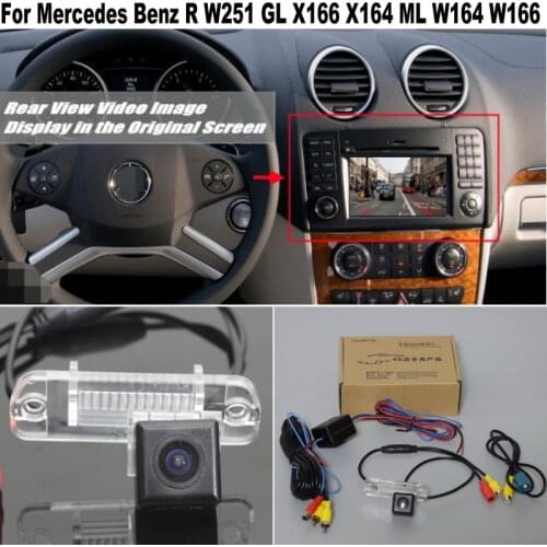 For Mercedes Benz R W251 GL X166 X164 ML W164 W166 RCA Original OEM Screen Compatible Rear View Camera HD Back Up Reverse Camera