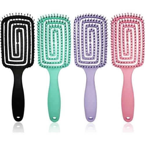 Arc Massage Comb Wide Teeth Anti-static Practical Anti-Entangling Salon Styling Comb Non-slip Comfort Hair Care Hairbrush