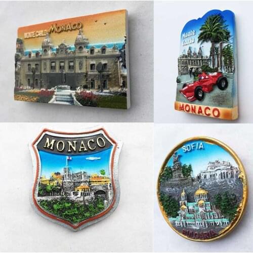 Europe Monaco Bulgaria Fridge Magnet Tourist Souvenir Refrigerator Magnets Sticker Imanes Para El Refrigerador Home Decor