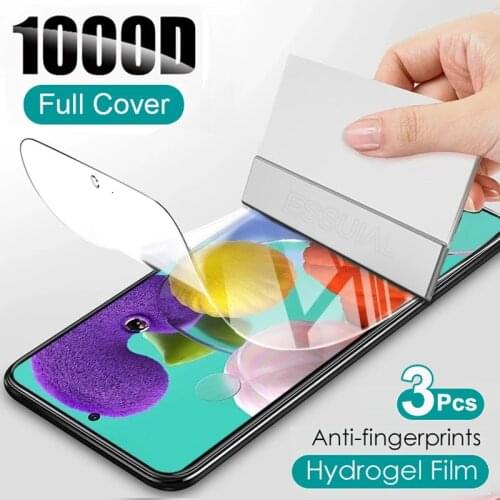 3Pcs Hydrogel Film Screen Protector For Samsung A52 A72 A51 A71 A31 A50 A70 A02 A10 A20 A21S M31 A5 2017 A6 A7 A8 2018 Not Glass