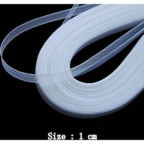 [IuBuFiGo] 0.4"(1.0cm) Flat Stiff Hard Crinolines Plain Crins Horsehair Braid For Fascinator Hat 100yard/lot #2Color