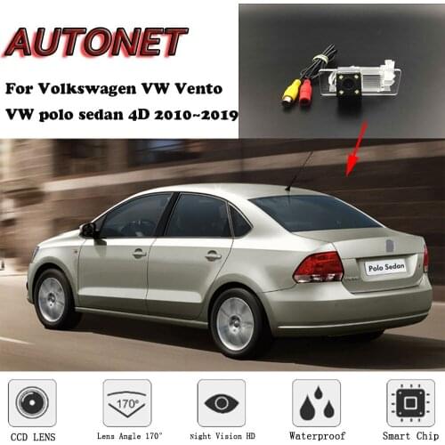 AUTONET Backup Rear View camera For Volkswagen VW Vento VW polo sedan 4D 2010~2019 HD/CCD Night Vision/license plate camera