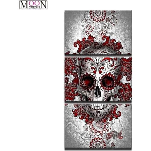 Rhineston DIY Diamond Painting Cross Stitch Skull Landscape Diamond Embroidery Square Full Drill Diamond Mosaic Gift Decoration