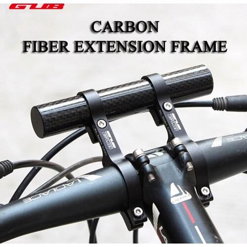 GUB Bicycle Handlebar Extender Bracket Carbon Fiber+Aluminum Alloy Bike Headlight Mount Stand Computer Holder Cycling Parts 87g