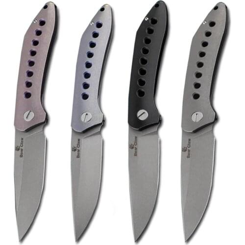 S35vn Blade All Titanium Handle Outdoor Camping Fishing Folding Knife Multifunctional EDC Tool