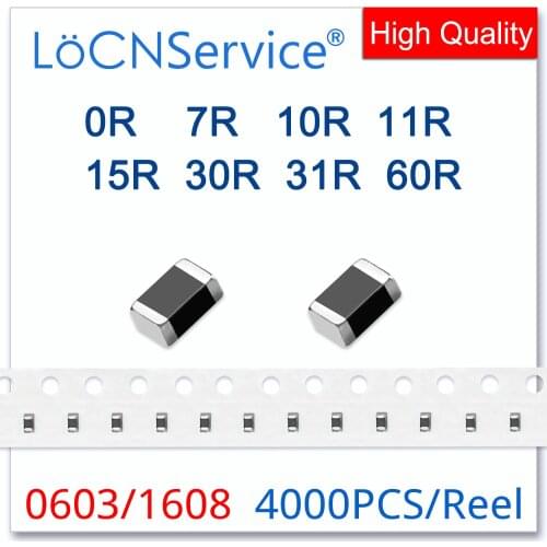 LoCNService 0603/1608 100MHZ 4000PCS Multilayer Chip Ferrite Beads 0R 7R 10R 19R 26R 30R 31R 36R 25% High quality