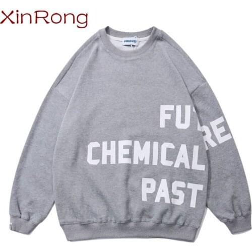 Spring tide brand mens sweater hip-hop street fashion letter printed round neck sweater 2021 male loose wild casual couple top