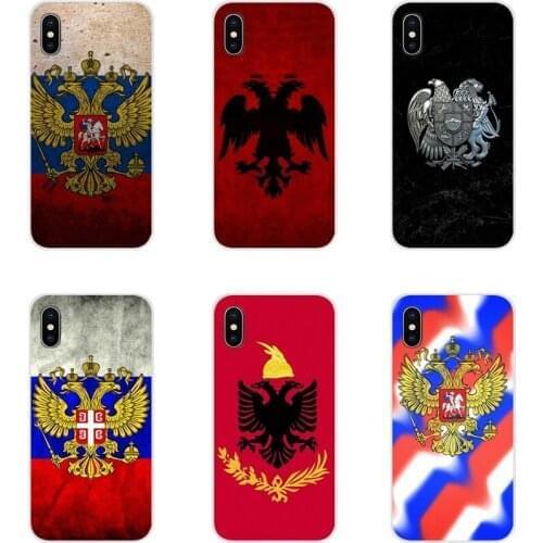 For Samsung Galaxy S2 S3 S4 S5 Mini S6 S7 Edge S8 S9 S10E Lite Plus Armenia Albania Russia flag Emblem Soft Transparent Bag Case