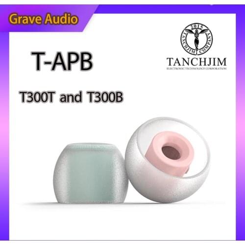 Tanchjim T-APB T300 Earphone tips Treble/ Bass Enhancing Air Pressure Balance Silicone Eartips 1 Card 2 Pairs ( T300B+T300T)