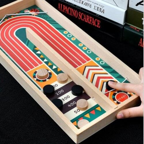 Wooden Winner Games Table chess Game Fast Sling Board run Game Fun Toy Parent-child Interactive Toy For Child