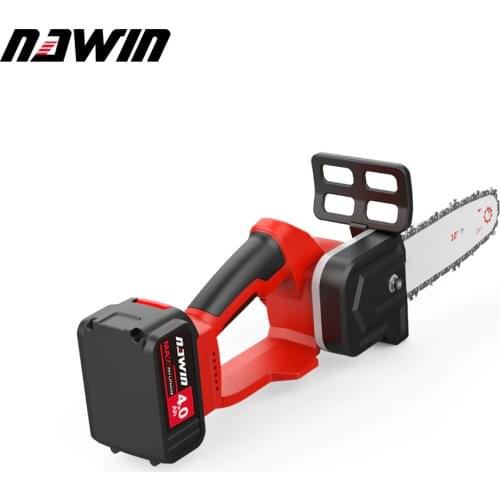 NAWIN 10inch Electric Chainsaw Brushless Cordless Chain Saw Hand Held Rechargeable Battery Industrial Saw
