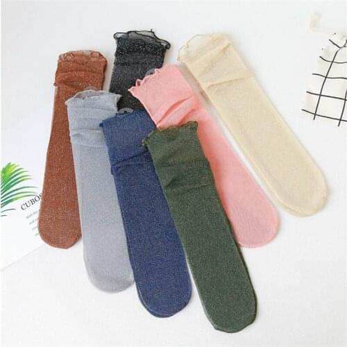 New Style Mesh Socks, Retro Silver Onion Pile of Socks, Hollow Sexy Tulle Womens Socks, Summer Ultra-thin Mesh Stockings