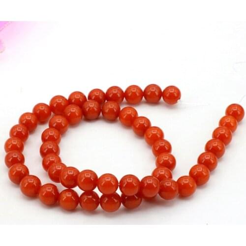 New arrival South Red Chalcedony Stone Round 8mm Loose Beads DIY Accessories suitable jewelry making design wholesale 15