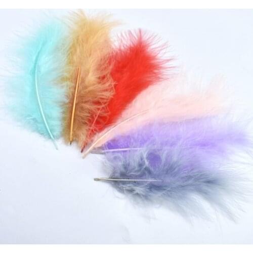 Wholesale Fluffy Turkey Marabou Feathers party decoration 10-15CM DIY colorful feathers crafts Home Jewelry plumes Accessories