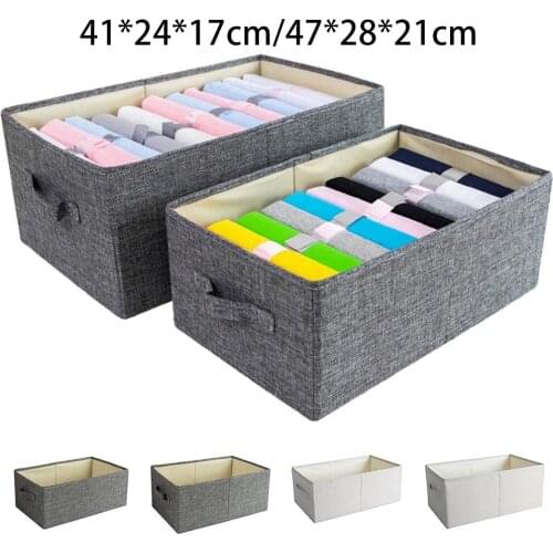 Creative Household Clothing Storage Boxes Underwear Sorting Storage Toys Organizer No Smell Polyester Fabric Storage Baskets