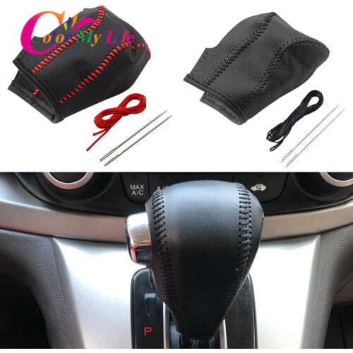 Color My Life AT Car Gear Head Shift Collars Fit for Honda CRV CR-V 2007 - 2014 LHD Automatic Shift Knob Cover Car Styling