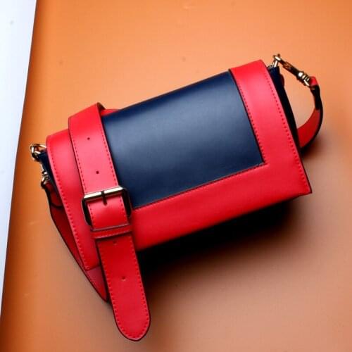 Colors Women Panelled New Leather Flap Shoulder Bag Party Purse Packing Crossbody Bolsa Feminina Cover Small Chest Pack Bag