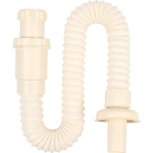 Plumbing Hose 80cm Kitchen plastic Flexible Retractable WashBasin Water Drain Pipe