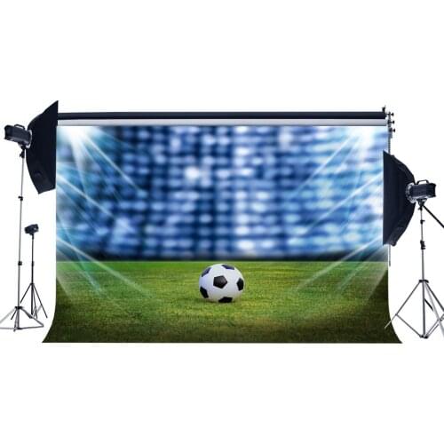 Stadium Bokeh Glitter Sequins Stage Lights Green Grass Meadow Sports Photography Background Football Field Backdrop