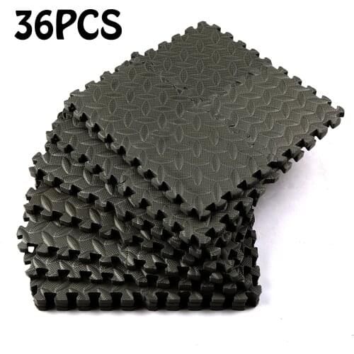 36PCS 15*15*1cm Thicken Floor Mat Protective EVA Cushion Anti-slip Foam Exercise Mat for Indoor use