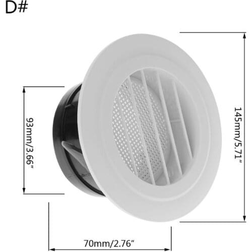 Air Vent Extract Valve Grille Round Diffuser Ducting Ventilation Cover 100mm GXMA