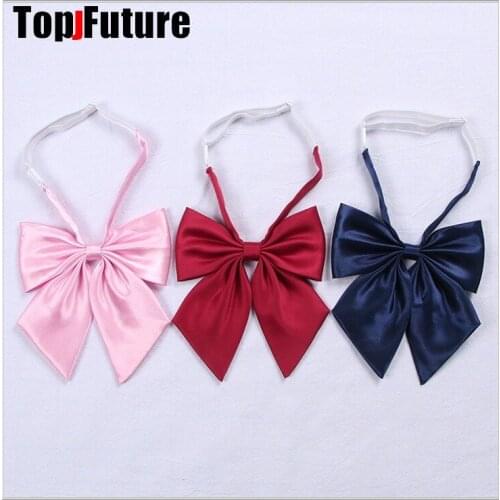 Japanese JK uniform solid color bow tie feather root tip bow tie sweet and lovely 3 colors