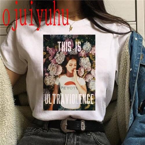 Lana Del Rey Harajuku Aesthetic T Shirts Women Grunge Ullzang 90s Graphic T-shirt Fashion Vintage Tshirt Hip Hop Top Tees Female
