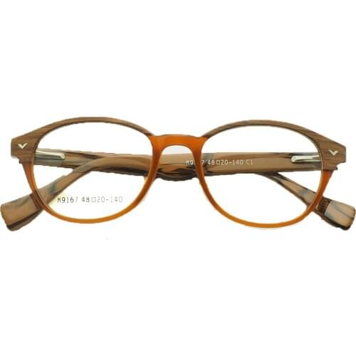Women Hand Made Retro Round Eyeglass Frames Men two toned Full Rim Vintage Glasses Frames Orange Green Red Rx Eyeglasses Frames