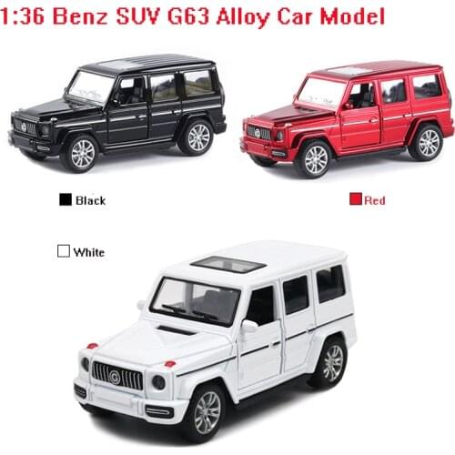 1:36 Diecast SUV Car Model G63 Alloy pull back car model doors can be opened Pull Back Car Collection Kids Toys Gift