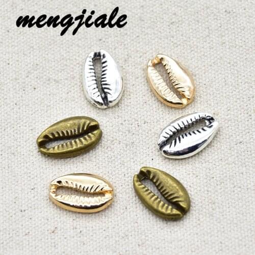 10pcs Wholesale Three Color Conch Shell Charms Alloy Metal Pendants For DIY Handmade Jewelry Accessories Making 19*12mm