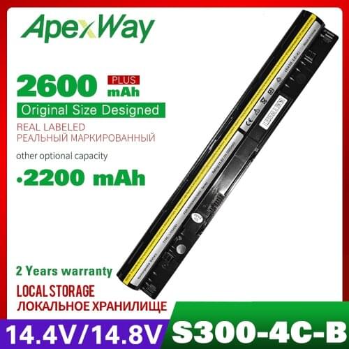 14.8V Laptop Battery L12S4L01 L12S4Z01 For Lenovo I1000 IdeaPad S300 S310 S400 S400U S405 S410 S415 Flex 14 15D M30 M40 Series