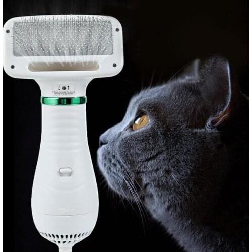 2-In-1 Portable Dog Dryer Pet Hair Dryer Comb Brush Pet Grooming Cat Hair Comb Dog Fur Blower Low Noise Dropship