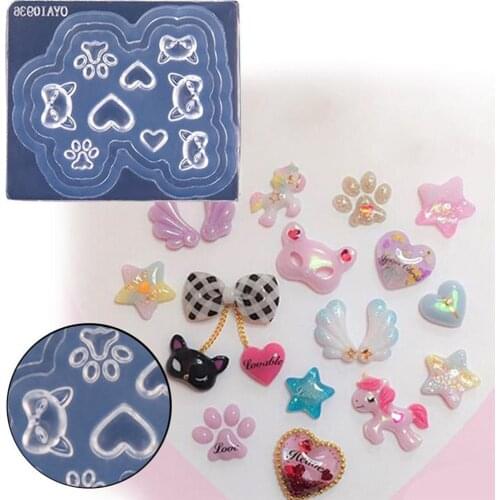 3D Three-dimensional Nail Art Decorations Silicone Mold For DIY Resin Cabochons Resin Casting Molds Jewelry Making Tools