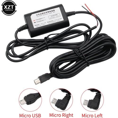 Car DC Converter Module Input 12V 24V Output 5V 2.5A With mini USB / Micro USB Cable 3.1meter Low Voltage Protection