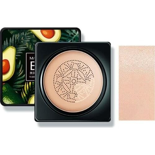 Avocado Air Cushion BB Cream Whitening Concealer Oil Control Beauty Make Up with Mushroom Puff Air Cushion CC Creams Makeup