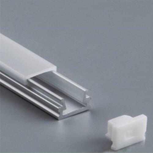 Free Shipping Hot Selling Aluminium Profile for LED strips with Milky /clear Cover and End Caps 2M/pcs 23pcs/Lot